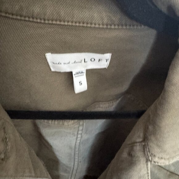 LOFT Olive Green Utility Jacket - Small - Picture 4 of 4